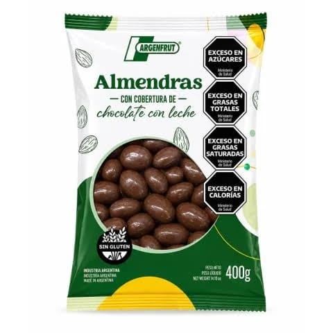 Almendras C/Choc Leche x 400g Argenfrut